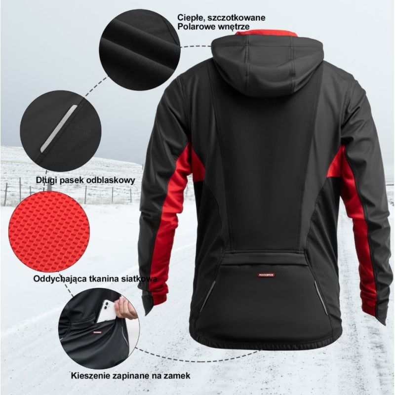 Rockbros Unisex Sports Winter Jacket fekete kötött sapka SI15420381004