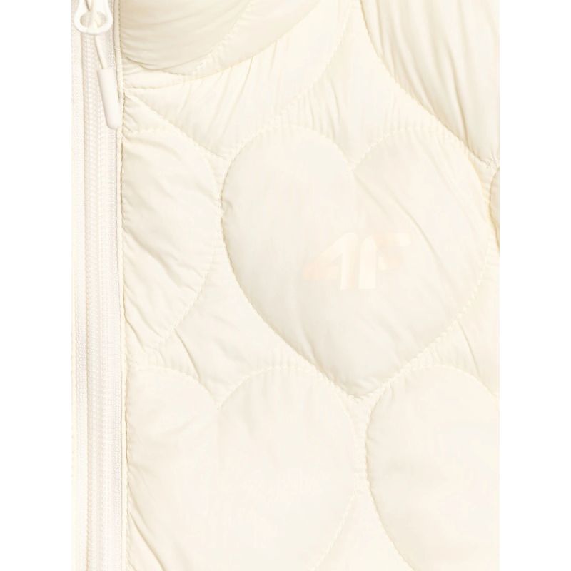 Girls' down vest with synthetic filling 4F 4FJRAW25TVJAF323-11S kabát