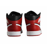 AIR Jordan 1 Mid Men's Basketball Black/Gym Red/White - piros cipő