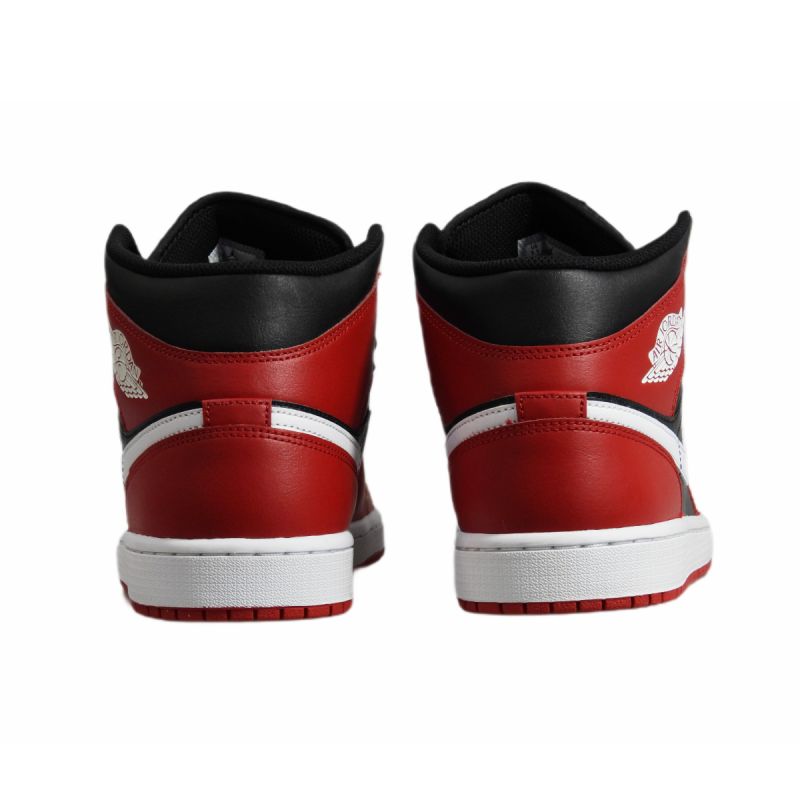 AIR Jordan 1 Mid Men's Basketball Black/Gym Red/White - piros cipő
