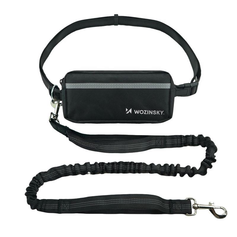 Wozinsky WPST-01 Hip Belt with Pouch and Elastic Leash for Running with a Dog - Black fekete elektronika 304004-201073