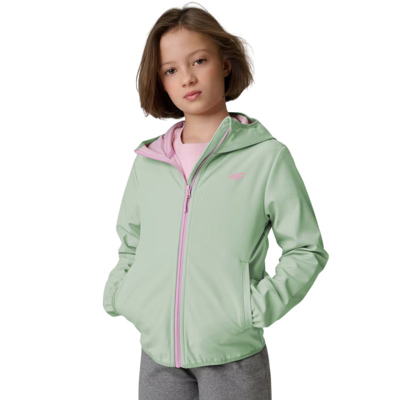 Softshell jacket for girls 4F F478 4FJWSS26TSOFF478 47S menta clothing