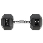 HMS HEX PRO 10 KG dumbbell fekete edzőfelszerelés 17-66-114