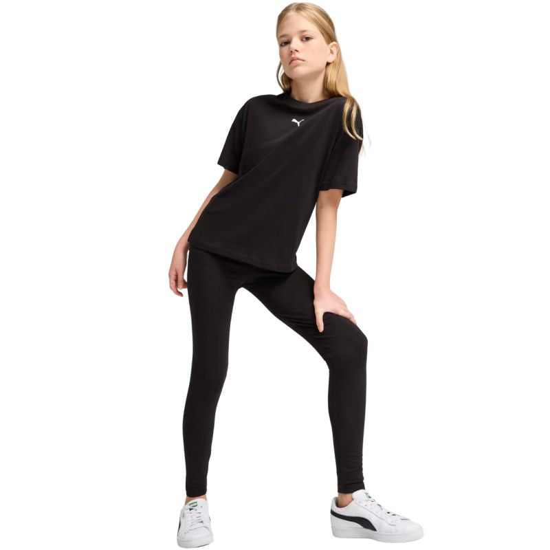 Puma Ess Centered Cat Logo Boxy Tee for Kids 685131 fekete póló 68513101