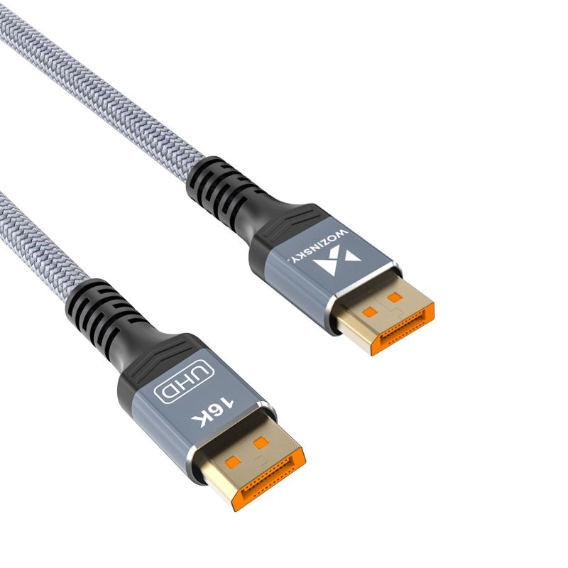 Wozinsky WPS-16AYL1S DisplayPort 2.1 Cable 80Gb/s 16K@60Hz 8K@120Hz 4K@240Hz HDR HDCP DSC 1m - fekete cipő