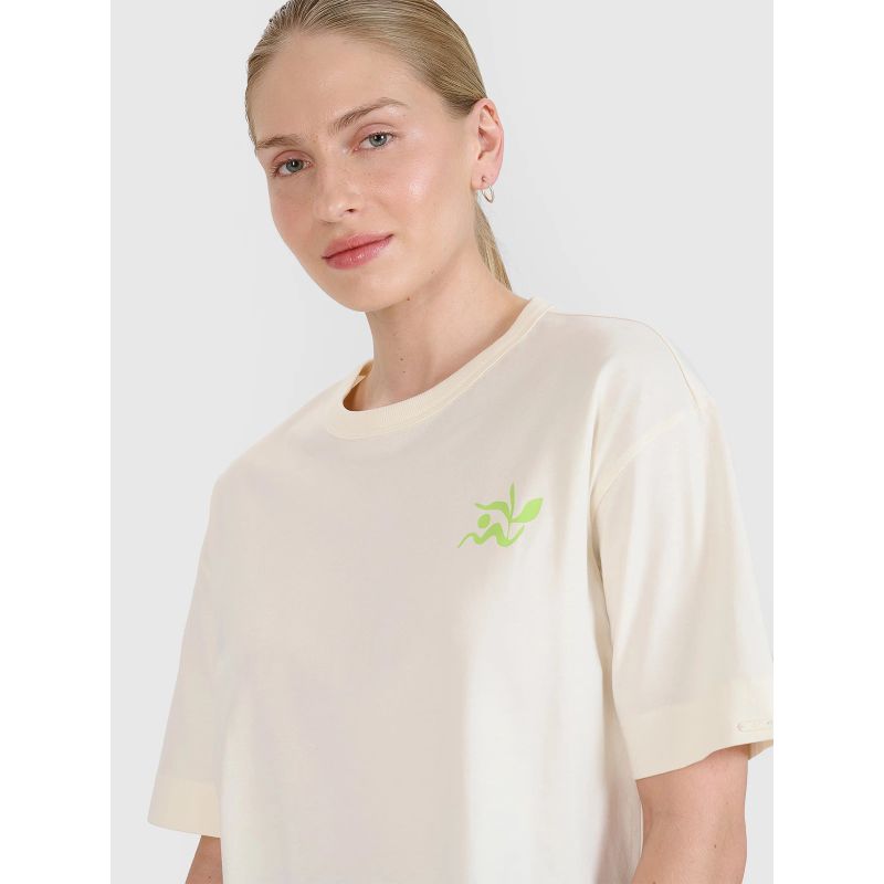 Women's regular printed T-shirt 4F 4FWSS25TTSHF1967-11S póló