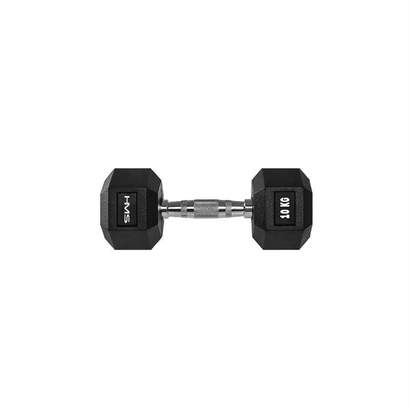 HMS HEX PRO 10 KG dumbbell fekete edzőfelszerelés 17-66-114