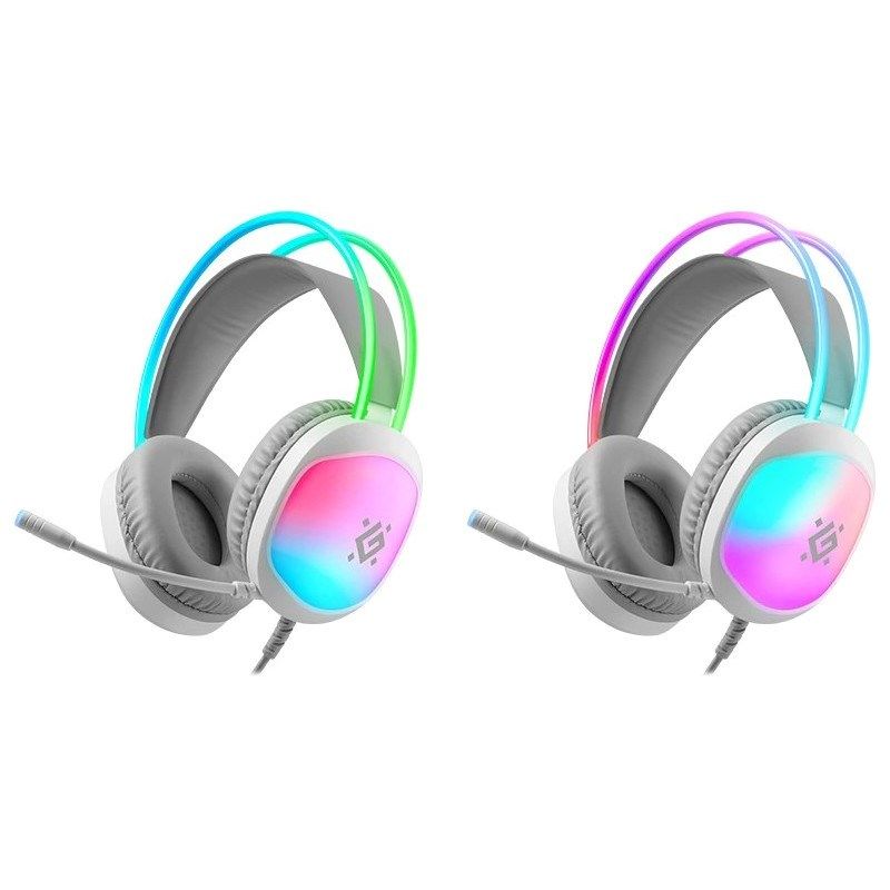 Defender Eclipse RGB Headphones with Microphone White