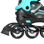 Nils Extreme Nh18190 2in1 Roller Skates Black-Blue Size M (34-38) With Replaceable Hockey Blade kék görkorcsolya