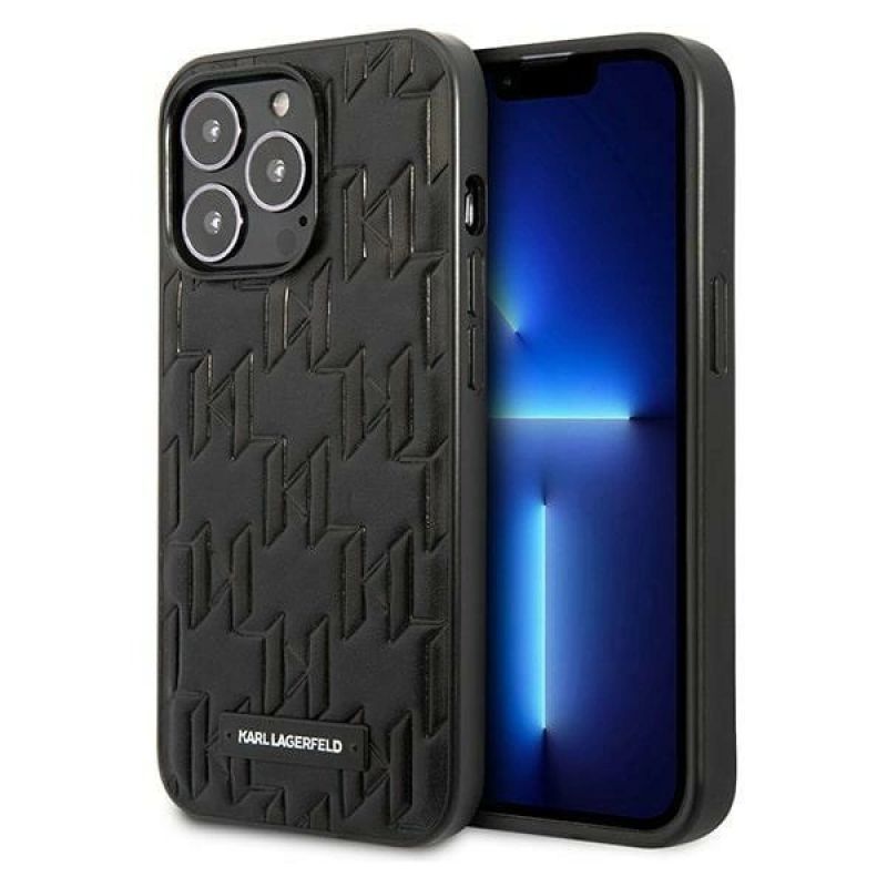 Karl Lagerfeld KLHCP13LMNMP1K iPhone 13 Pro / 13 6.1 "hardcase / black Monogram Plaque fekete cases