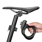 Wozinsky WPB-01R Portable Bike Lock with Anti-Theft Cable and 2 Keys for Electric Bikes and Motorcycles - Black fekete elektronika 304004-199009