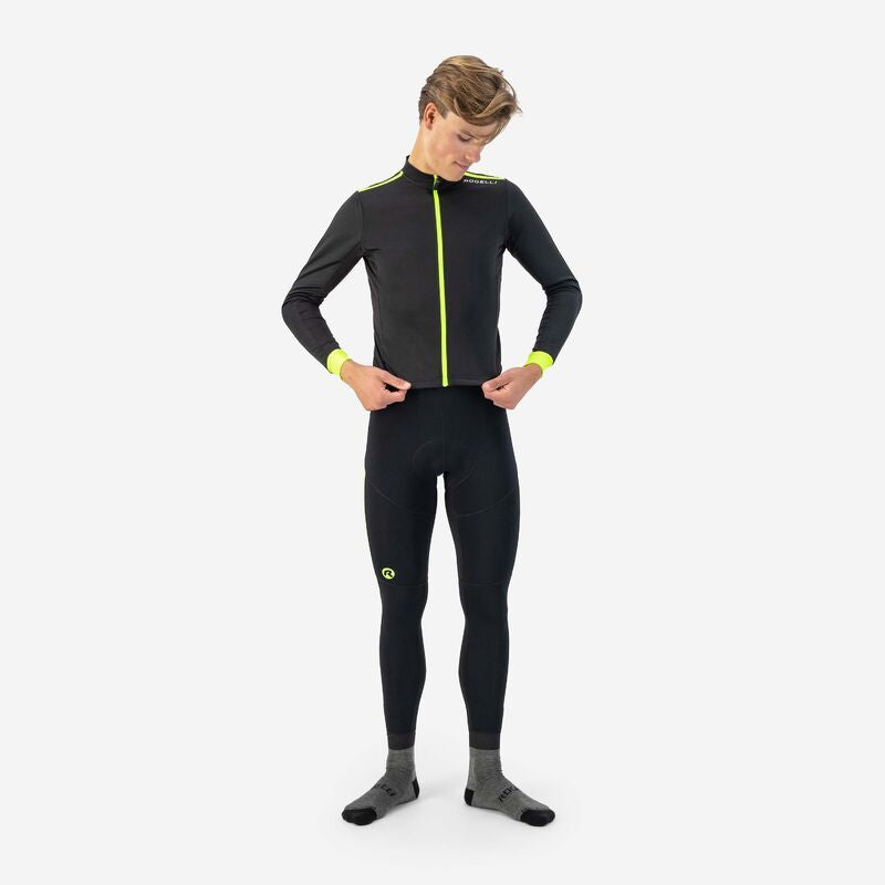 Rogelli long sleeve T-shirt CORE black-fluorescent 3XL fekete póló