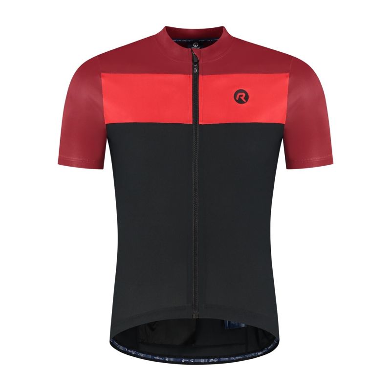 Rogelli CORE BLOCK T-shirt black and red piros póló