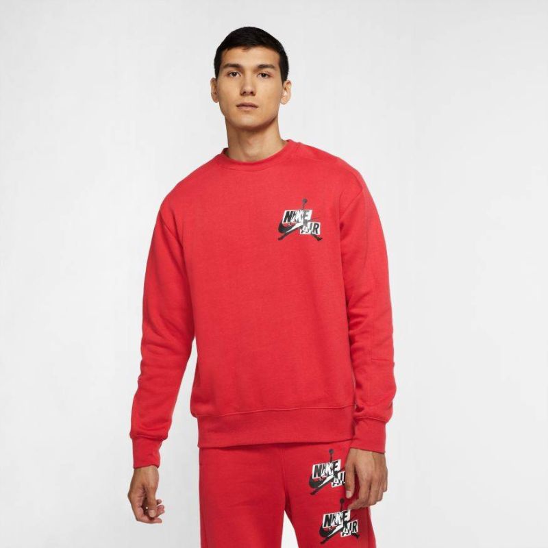 AIR Jordan Jumpman Fleece Sweatshirt Red - piros pulóver