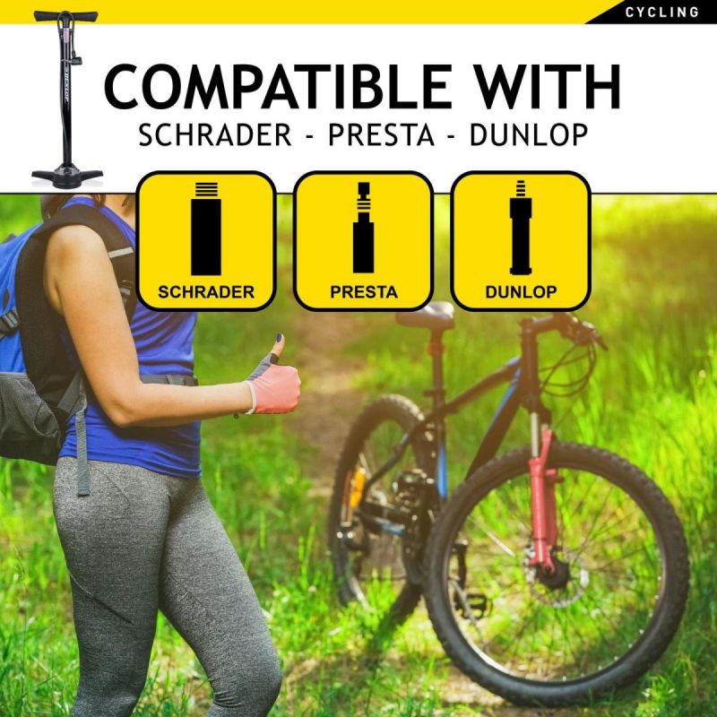 Dunlop WORKSHOP/BICYCLE PUMP WITH MANOMETER pumpa GSP-170497