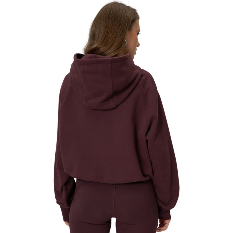 4F Women's sweatshirt F2175 dark 80S barna kapucnis pulóver 4FWSS26TSWSF217580S