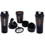 Pure 2 Improve Fitness Shaker Bottle 500ml Black fekete water bottles, nutrients and supplements, training equipment