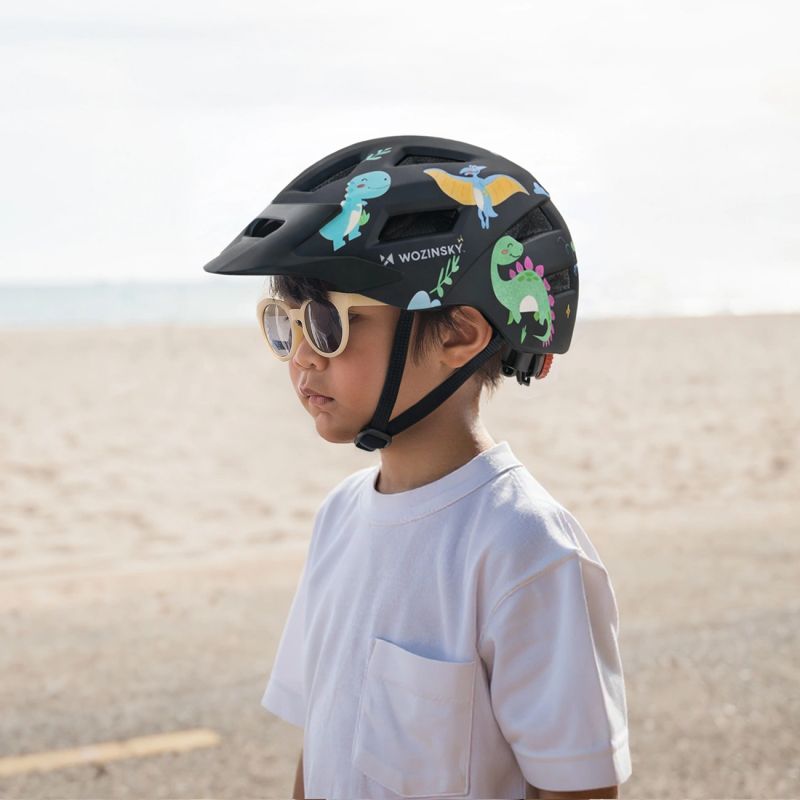 Wozinsky MTB Children's Bike Helmet with Removable Visor S - Black 52-56 cm \ czarny védőfelszerelés HT-45R-199828