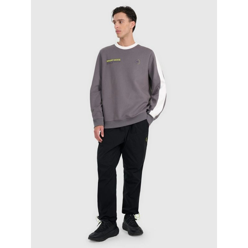 Men's sweatshirt without zipper, without hood, 4F 4FRAW25TSWSM2457-23S pulóver