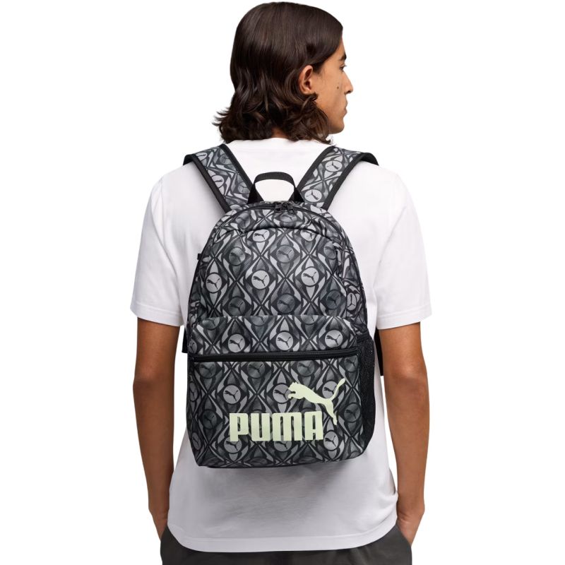 Puma Phase AOP Backpack Gray-Black 91733 fekete hátizsák