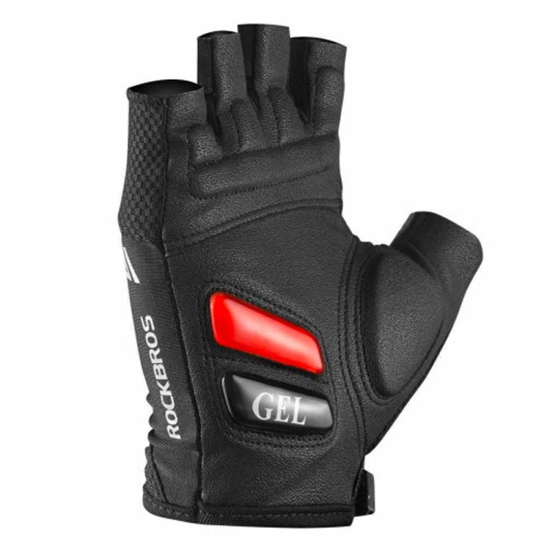 Rockbros S143-BK cycling gloves with gel inserts - black fekete kesztyű