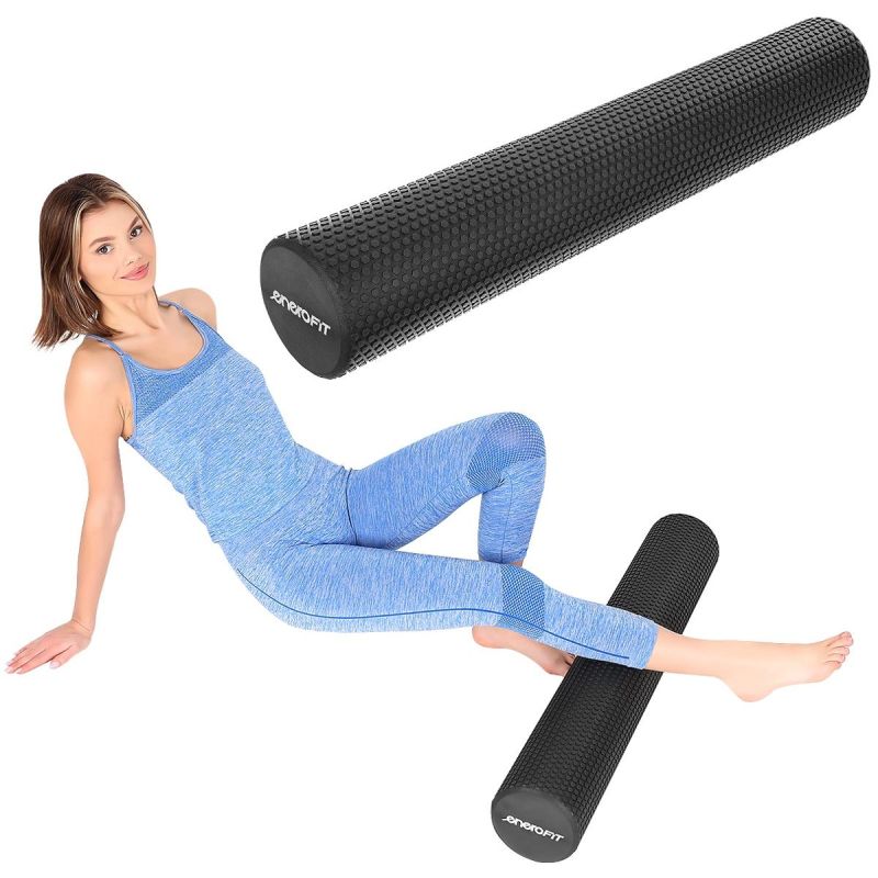 Enero FITNESS YOGA ROLLER EVA WITH NUTS FIT fekete training equipment