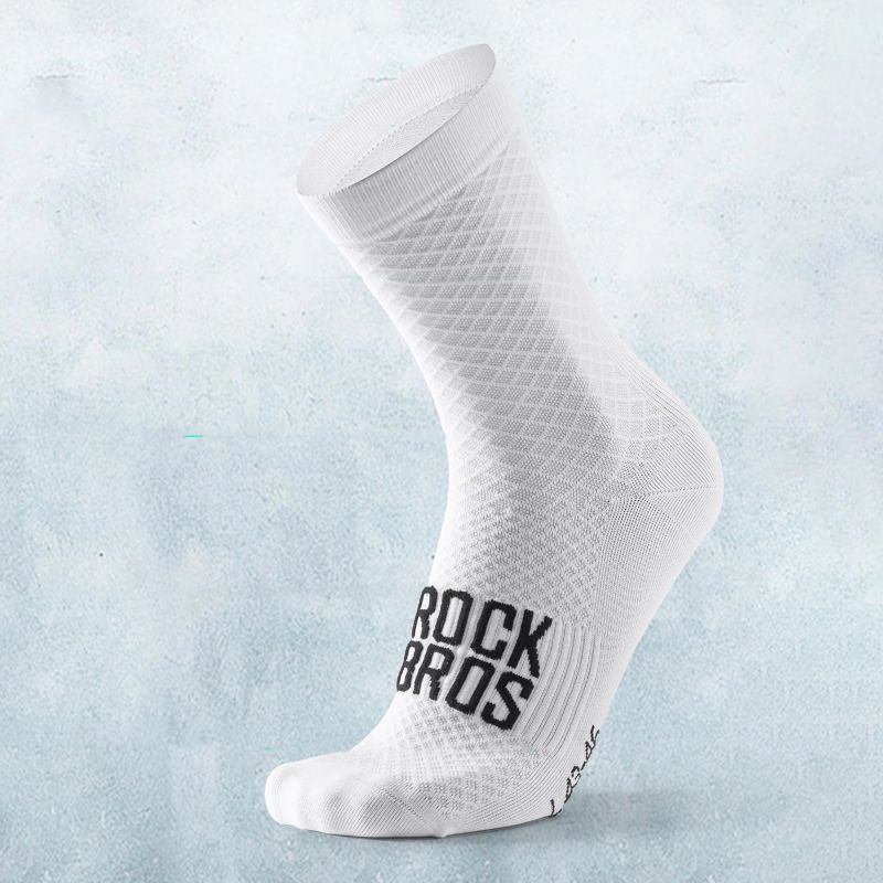Rockbros 49210016001 ROAD TO SKY Cycling Socks 36-38 cm - White 36-38 cm \ biały ruházat