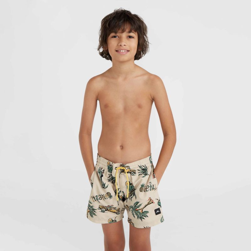 O'Neill O'Neil Mix & Match Cali Print 13'' Swim Jr bézs shorts, swimming shorts