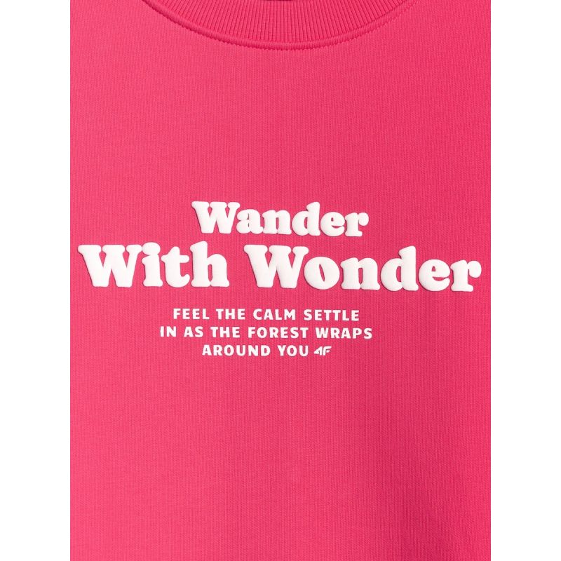 Women's oversize sweatshirt without hood 4F