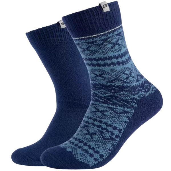 Skechers 2PPK Men Casual Fashion Jacquard Socks SK41049-5501 Navy blue 39-42 General