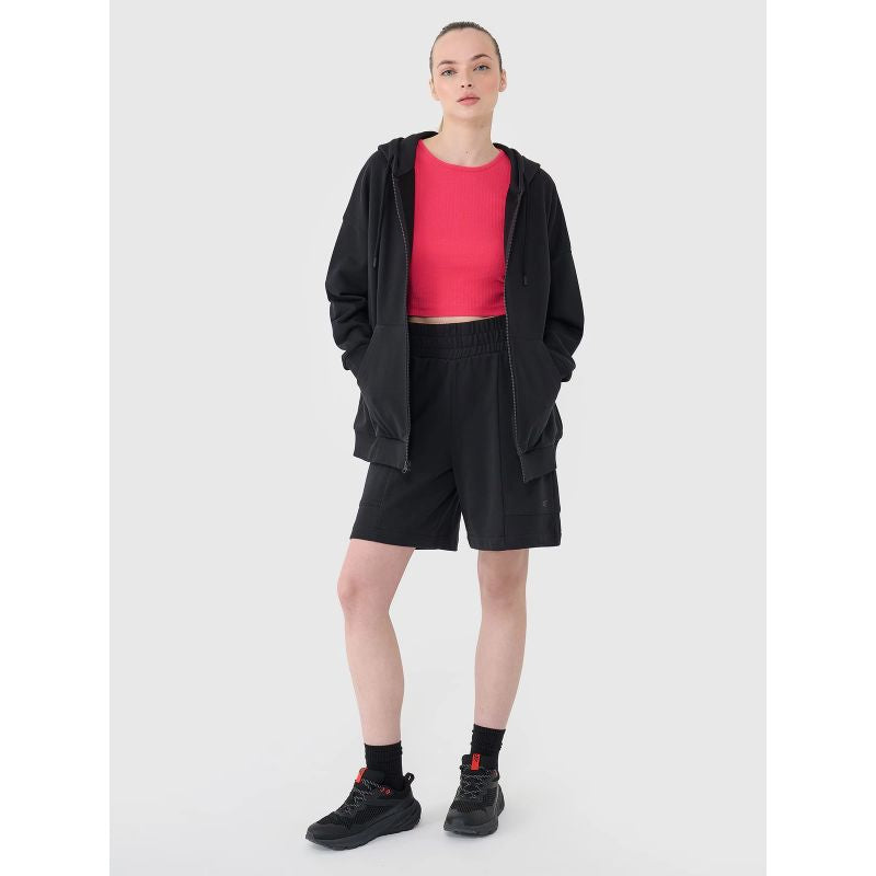 Women's knitted crop top 4F