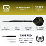 Harrows NX-90 Edition QP darts 90% steeltip fekete kiegészítő NX-90BlackEditionQP
