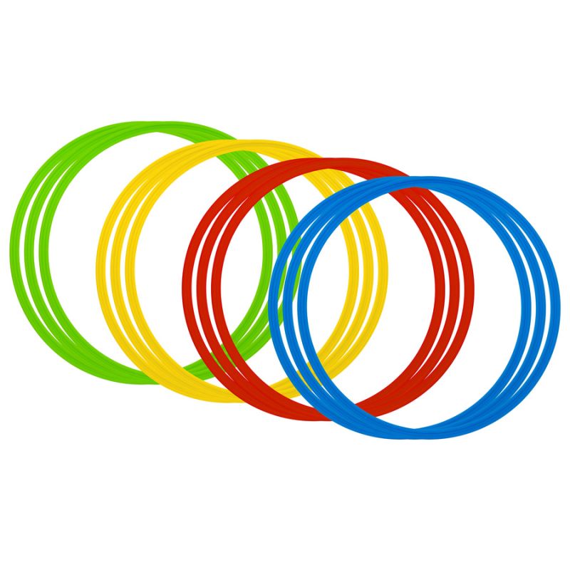 Training rings 45cm 12 pcs / KT12-45RGBY edzéssegítő
