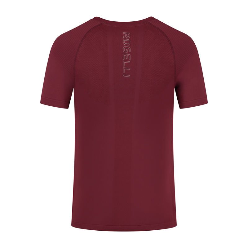 Rogelli ESSENTIAL running bordó póló