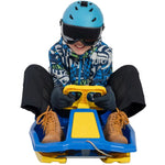 Enero PLASTIC SLEDGE WITH BRAKE AND HANDLEBAR SANTA CLAUS GREEN zöld sled