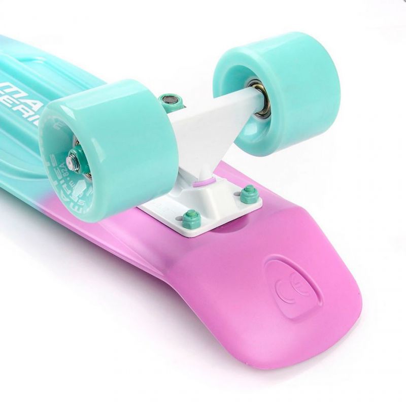 Meteor PLASTIC SKATEBOARD MATT pink and minth/minth and pink/ fehér skateboards