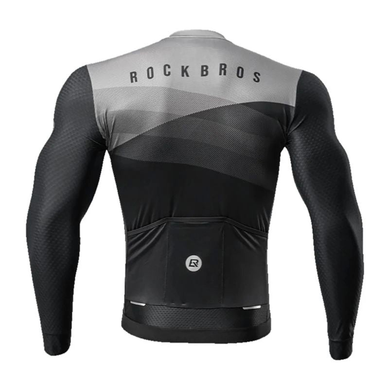Rockbros 15120009003 Long Sleeve Cycling Jersey Spring/Summer - Black