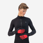 Rogelli CORE winter gloves black and red 2XL piros kesztyű