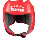 TOP TEN KTT-COMPETITION tournament boxing helmet (WORLD BOXING APPROVED) czerwony+l helmets, martial arts equipment