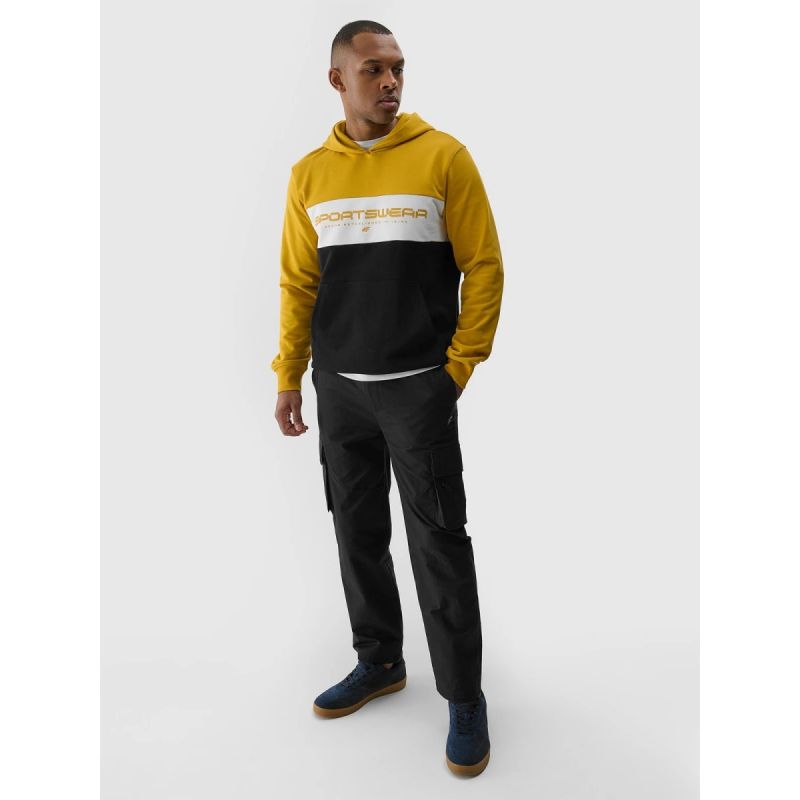 Men's sweatshirt with hood, open, 4F 4FWSS24TSWSM1032-71S kapucnis pulóver