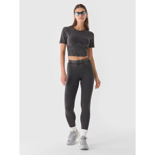 4f Women's knitted leggings 4FRAW24TTIGF250-20S General