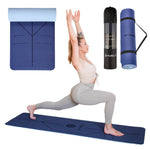 HMS YM10 Dark Blue TPE yoga mat kék jóga matrac 17-44-220