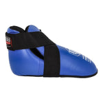MASTERS FIGHT EQUIPMENT OSK-1 leather foot protectors (WAKO APPROVED) piros védőfelszerelés 03041-02M