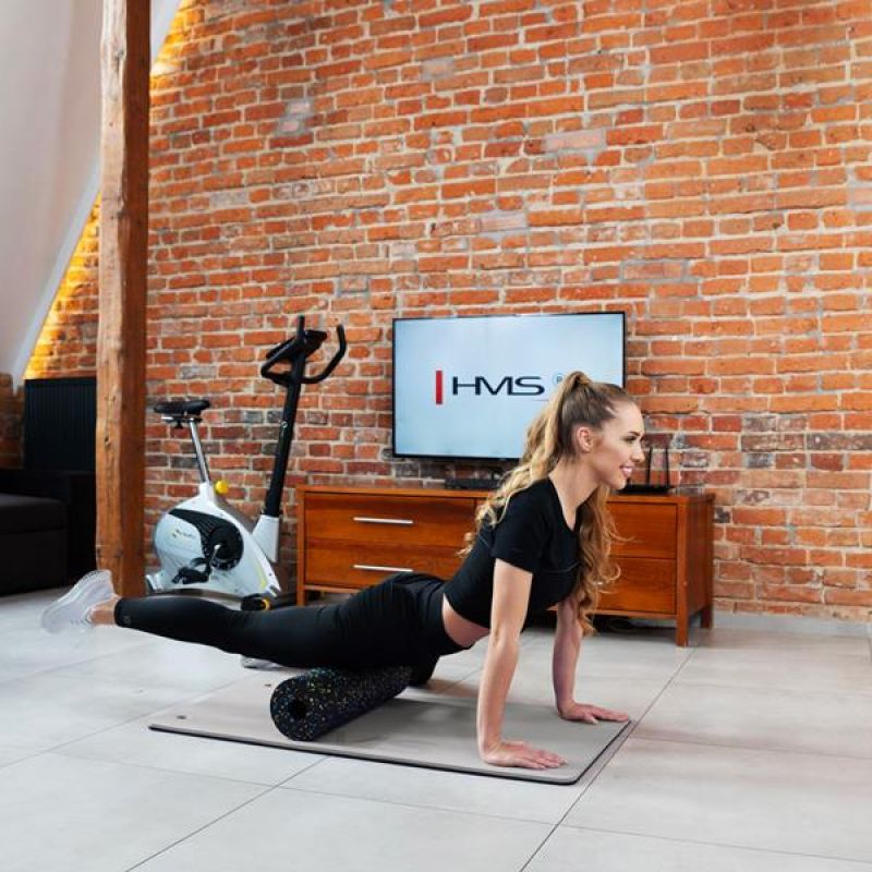 HMS Premium MFK02 Grey-Black Club Fitness Mat with Holes szürke póló 17-44-275