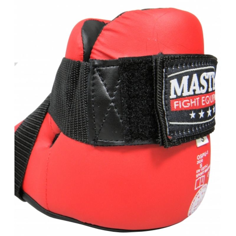 MASTERS FIGHT EQUIPMENT OSPU-1W KIDS Foot Protectors (WAKO APPROVED) (PRICE CHANGE) fekete védőfelszerelés 030611-2XS