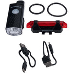 Dunlop LED Bike Light Set, USB Charging, Rear+Front színes készlet 473758