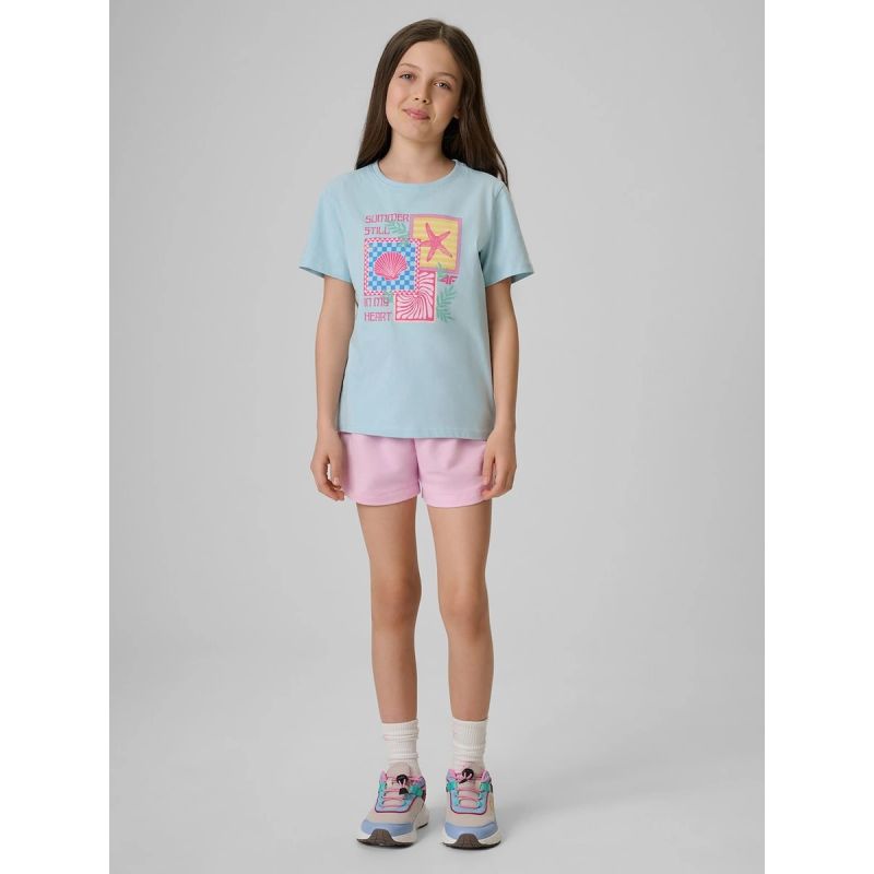 4F Girls' regular printed T-shirt ruházat 4FJRSS26TTSHF4418-33S