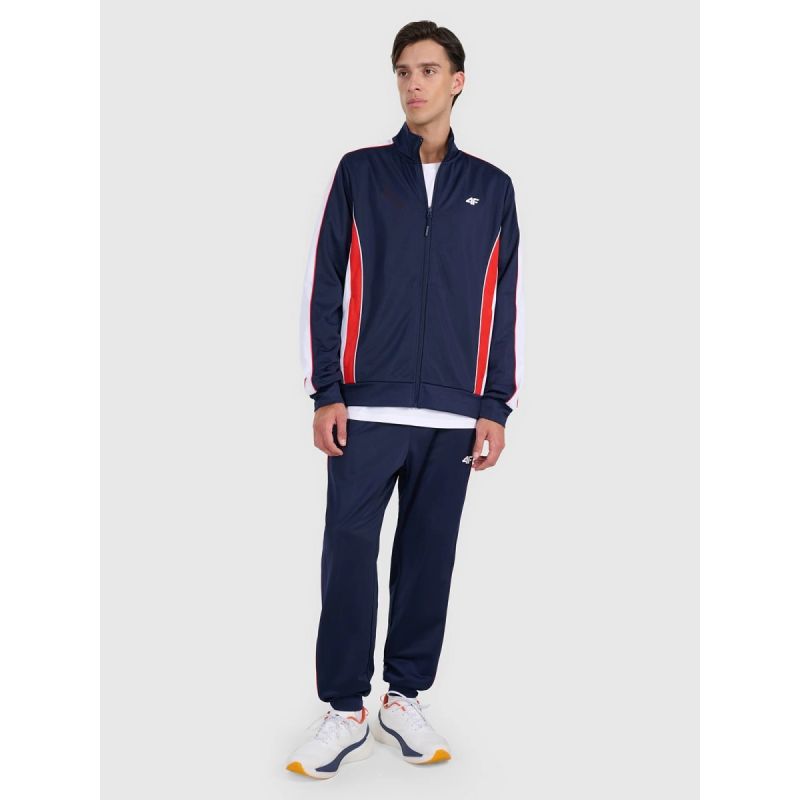 Men's zip-up sweatshirt without hood 4F 4FRAW25TSWSM2459-31S kapucnis pulóver