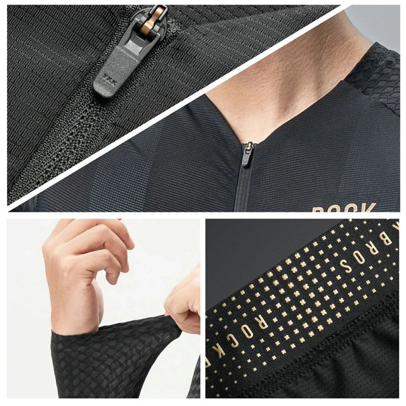 Rockbros Diamond Long Sleeve Cycling Jersey Size S - Black czarny \ s póló