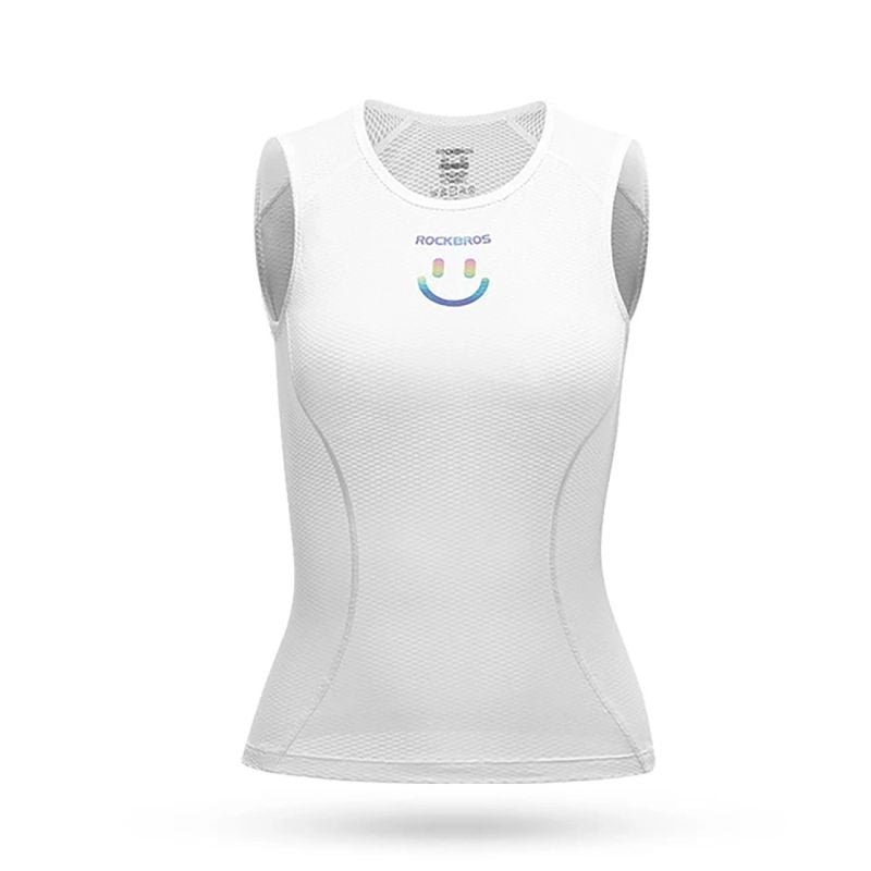 Rockbros Women's Quick-Dry Sleeveless Cycling Jersey M/L - White